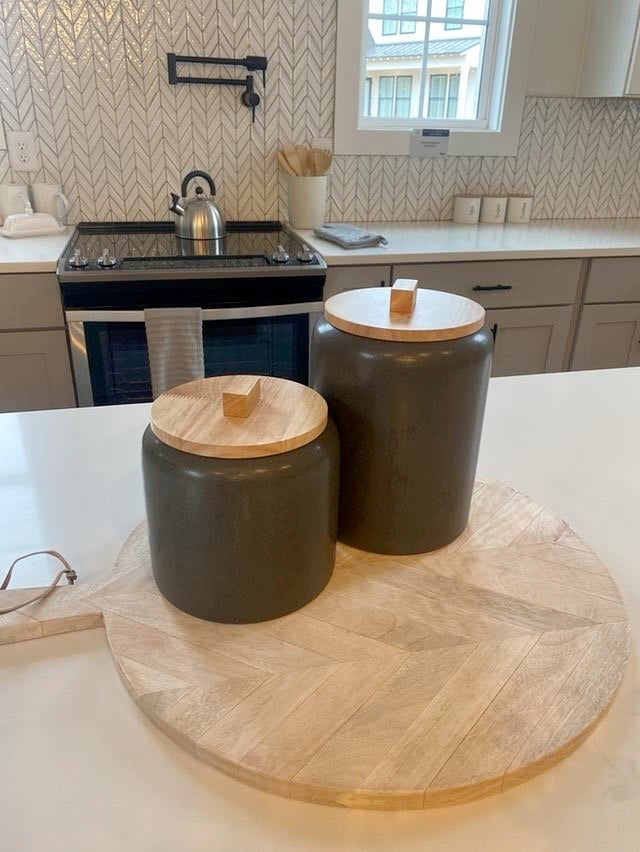 Gray Canisters - Set of 2