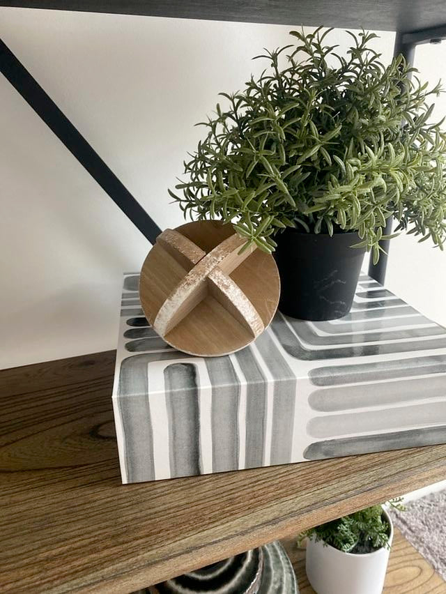 Gray and White Decorative Box