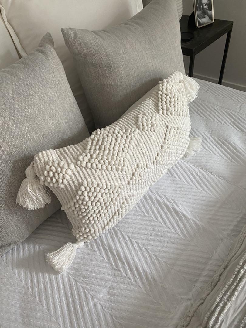 Knobby Cream Lumbar Pillow