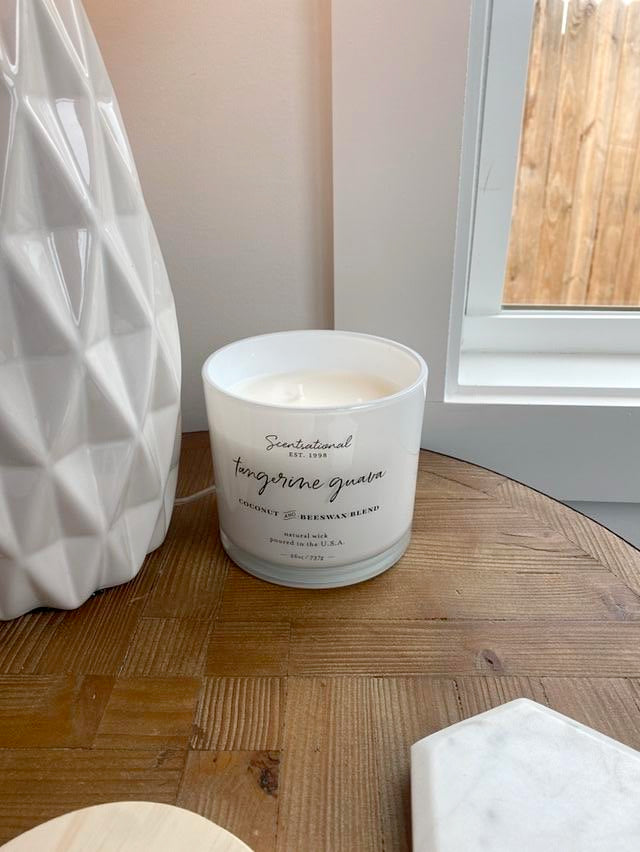 Extra Large Scented Candle in White