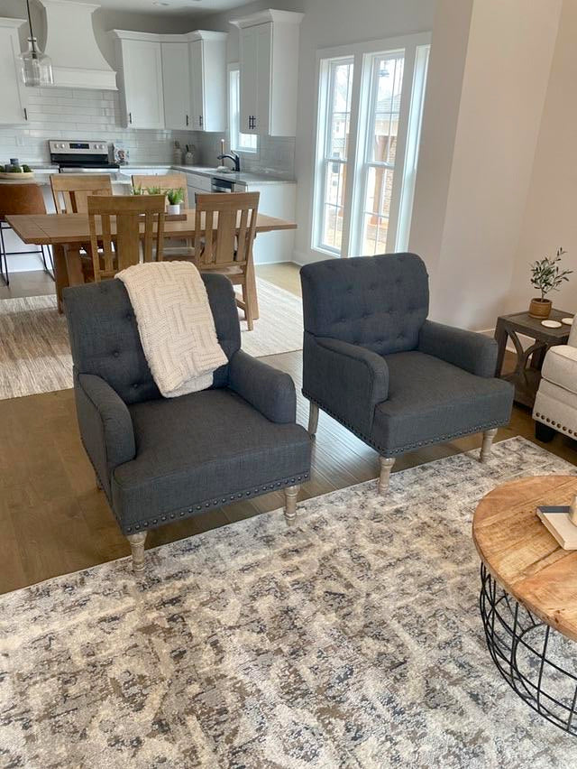 Dark Gray Accent Chairs - Set of 2