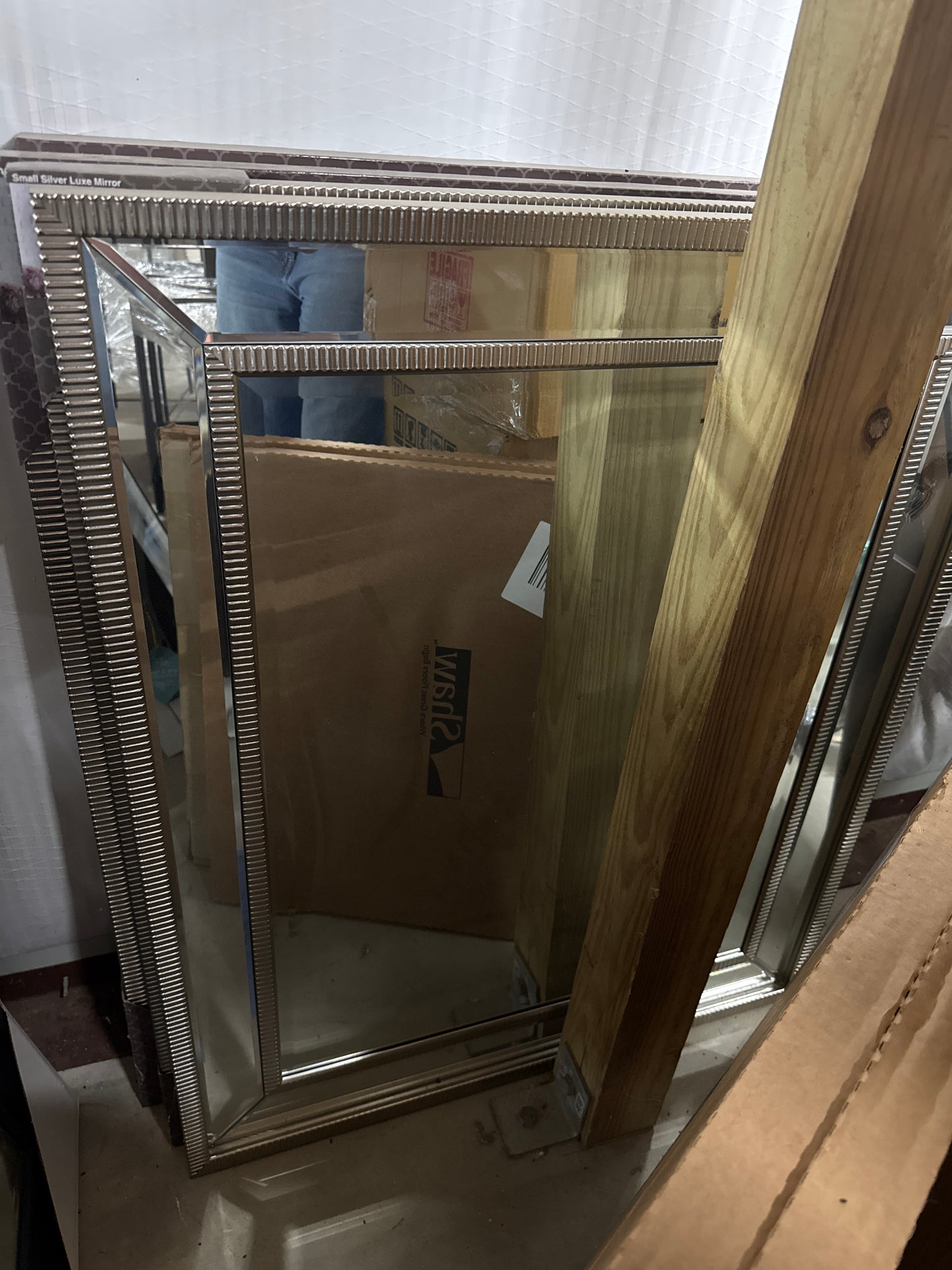 Silver Luxe Mirror 29"x35"