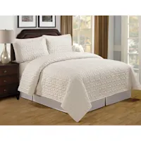 Pebble Ivory Quilt Queen