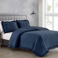 Navy Queen Quilt Set