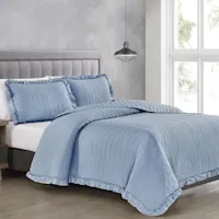 Light Blue Quilt Set Queen