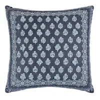 Blue Bandana Print Throw Pillow