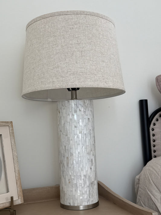 Shades of Ivory Tiled Lamp