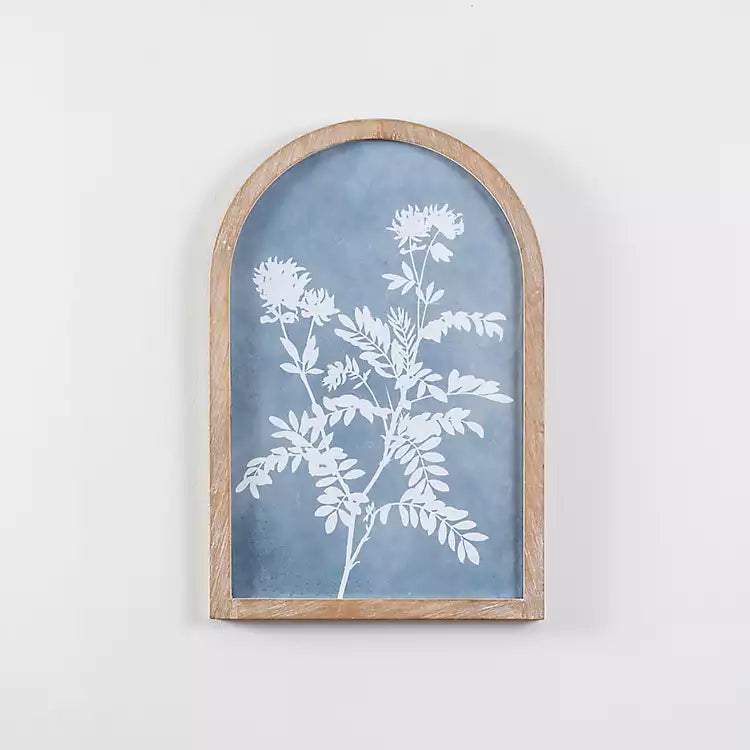 Light Blue Botanical Arch Framed Wall Art