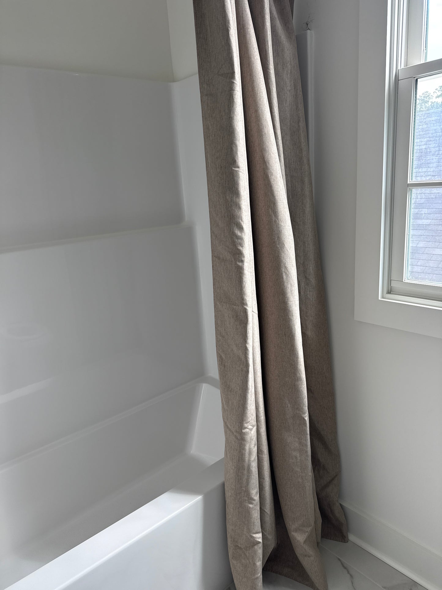 Brown Flax 7’ Shower Curtain