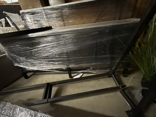 Black 4 Door Wood TV Console
