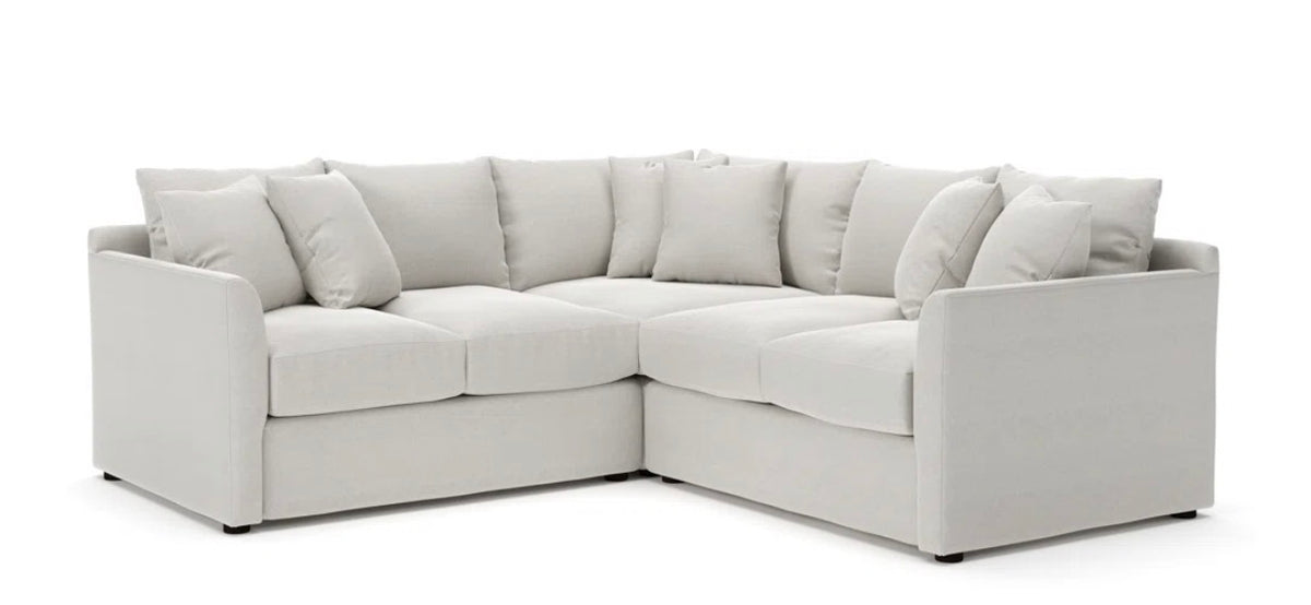 Ivory Upholstered L-shaped sectional