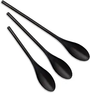 Black Wooden Spoons - Set of 3