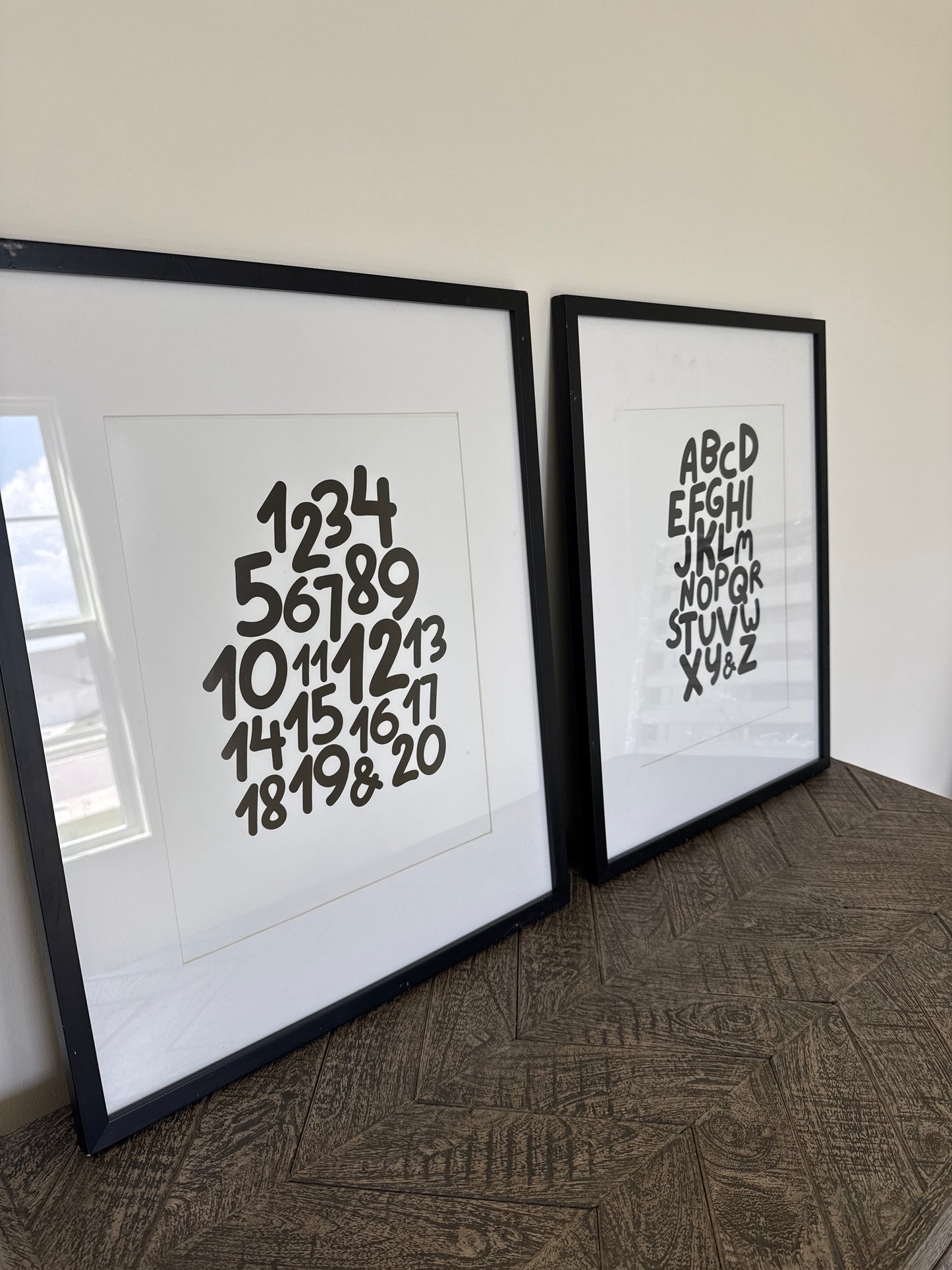 Black + White Framed Learning Art Set