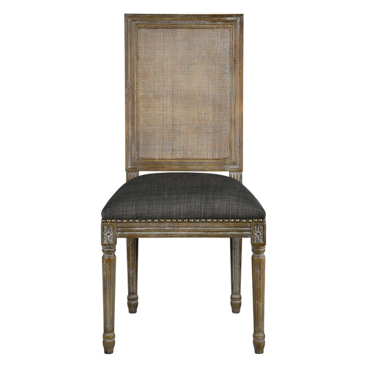 Square Maxwell Side Chair W/ Cane - Urban Bark