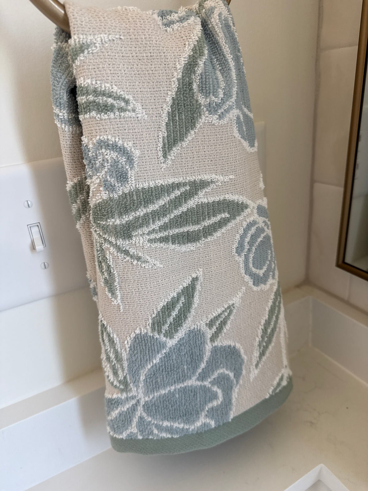 Blue/Green Floral Hand Towels