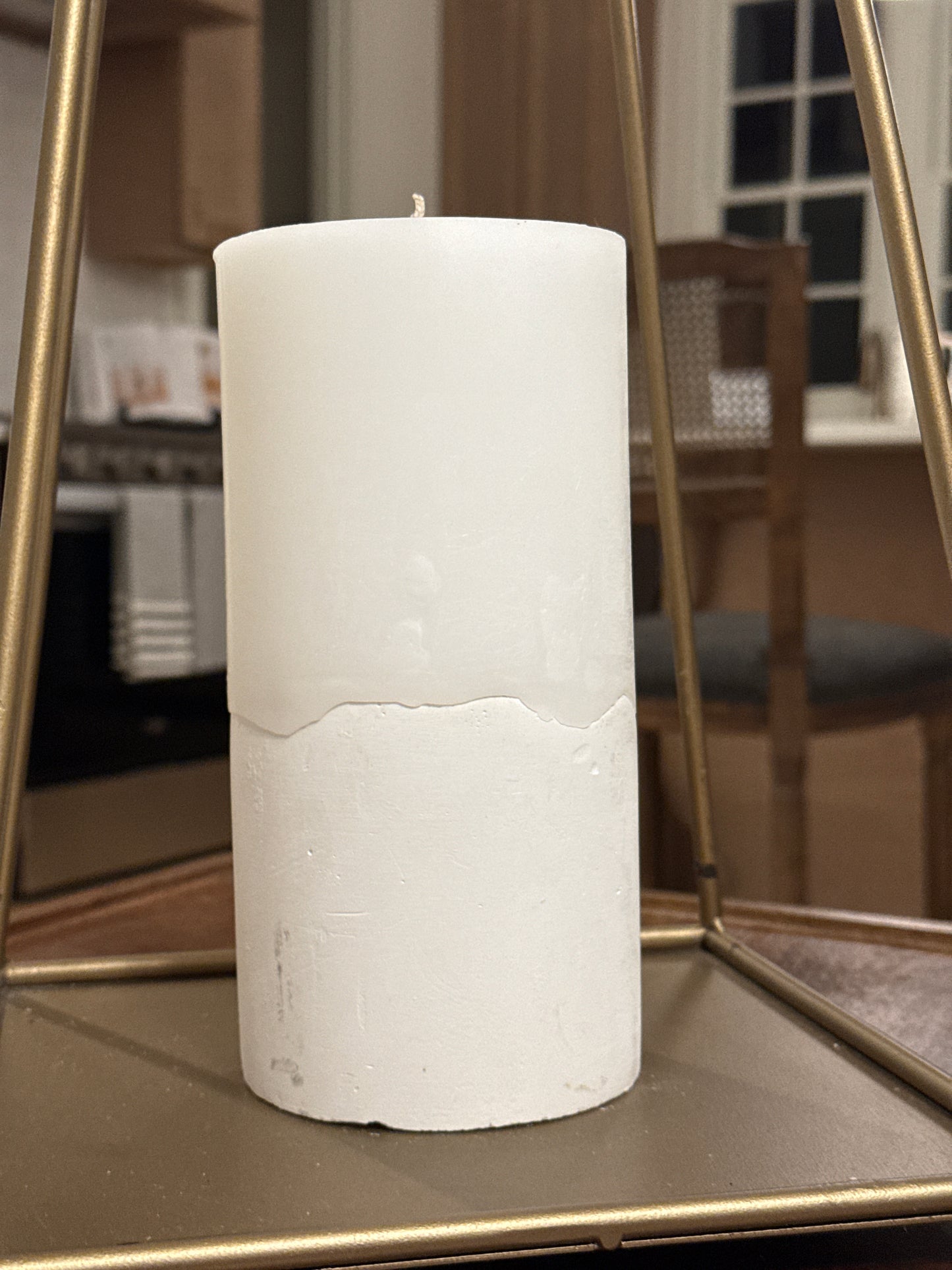 White Abstract Candle