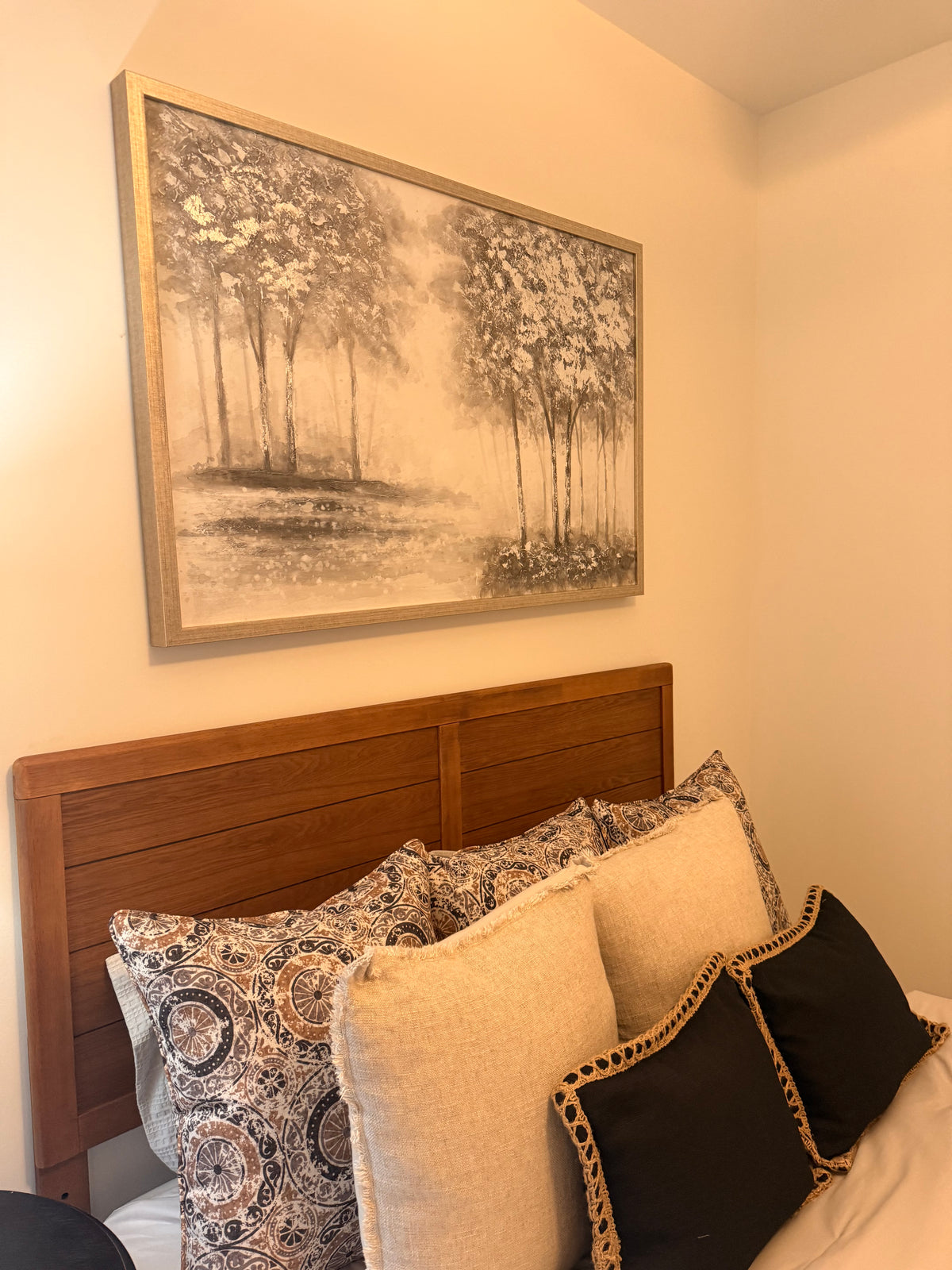 Gray and White Tree Canvas