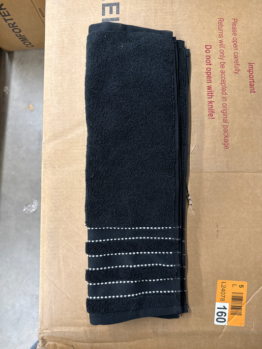 Black Hand Towels (Set of 2)