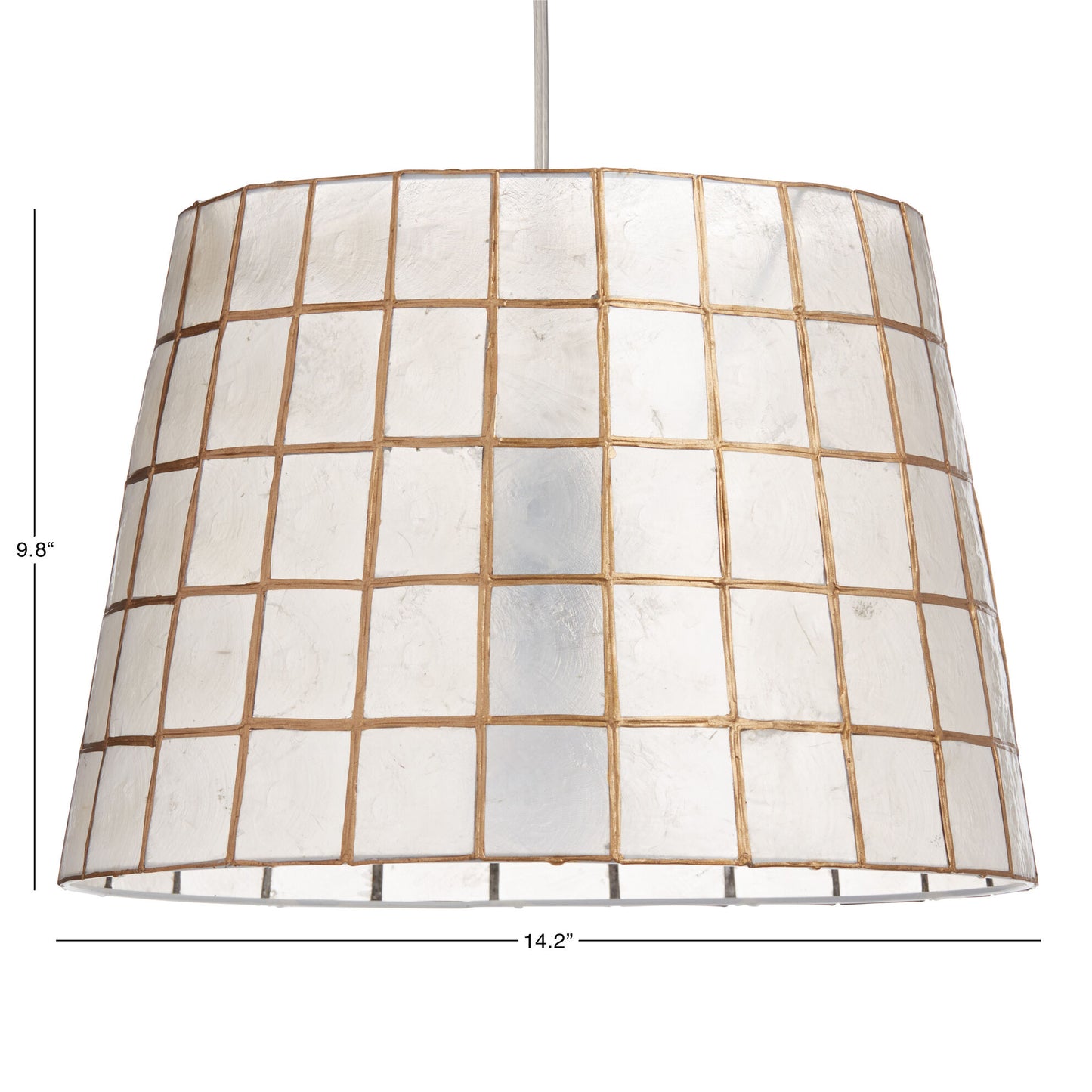 Gold Capiz Tapered Table Lamp Shade