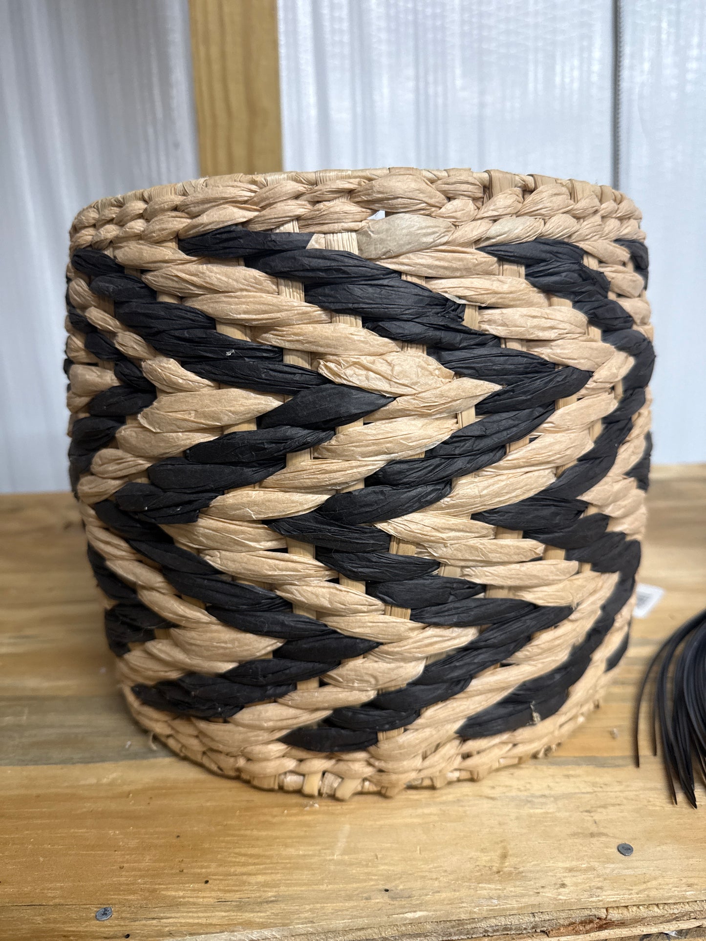 Woven Chevron Basket