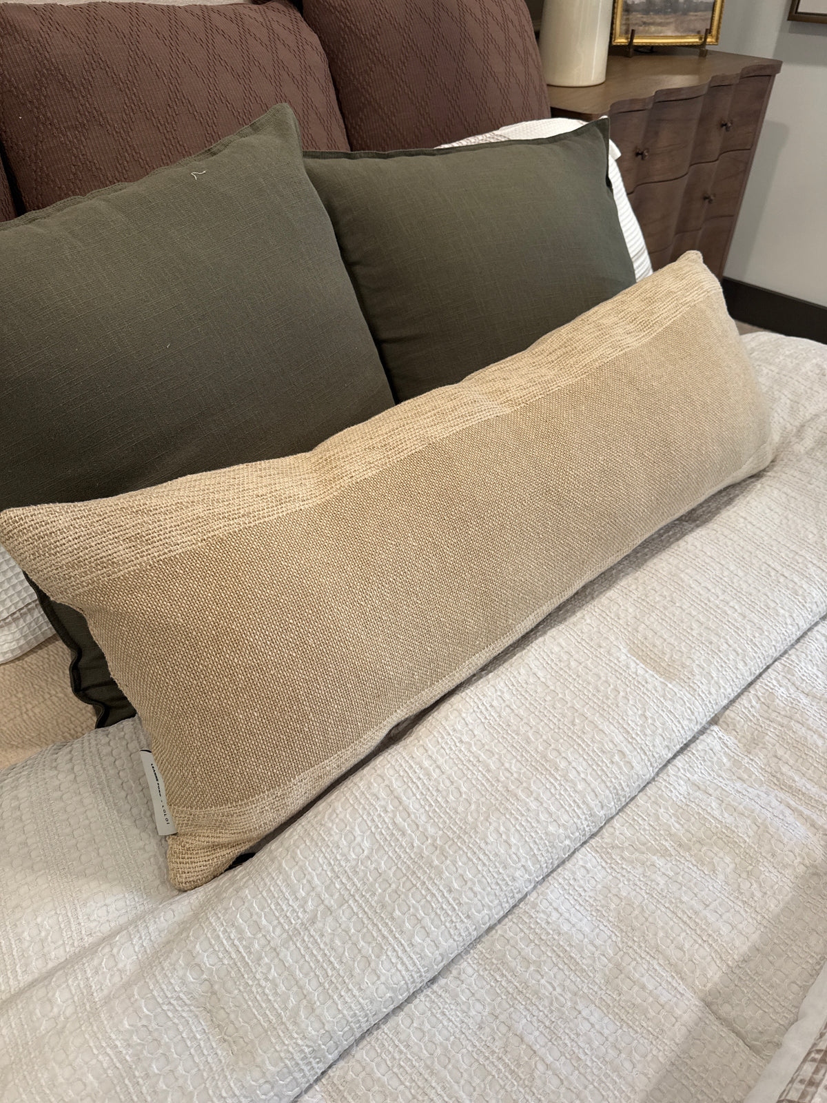 Tan Stripe Loloi Lumbar Pillow