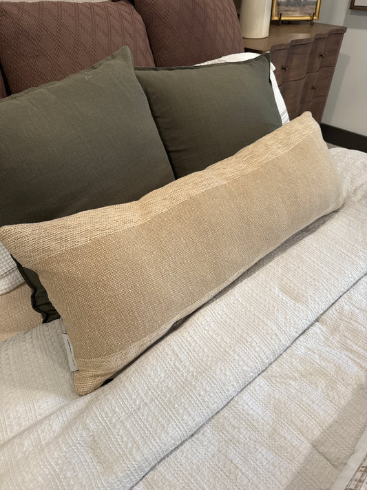 Tan Stripe Loloi Lumbar Pillow