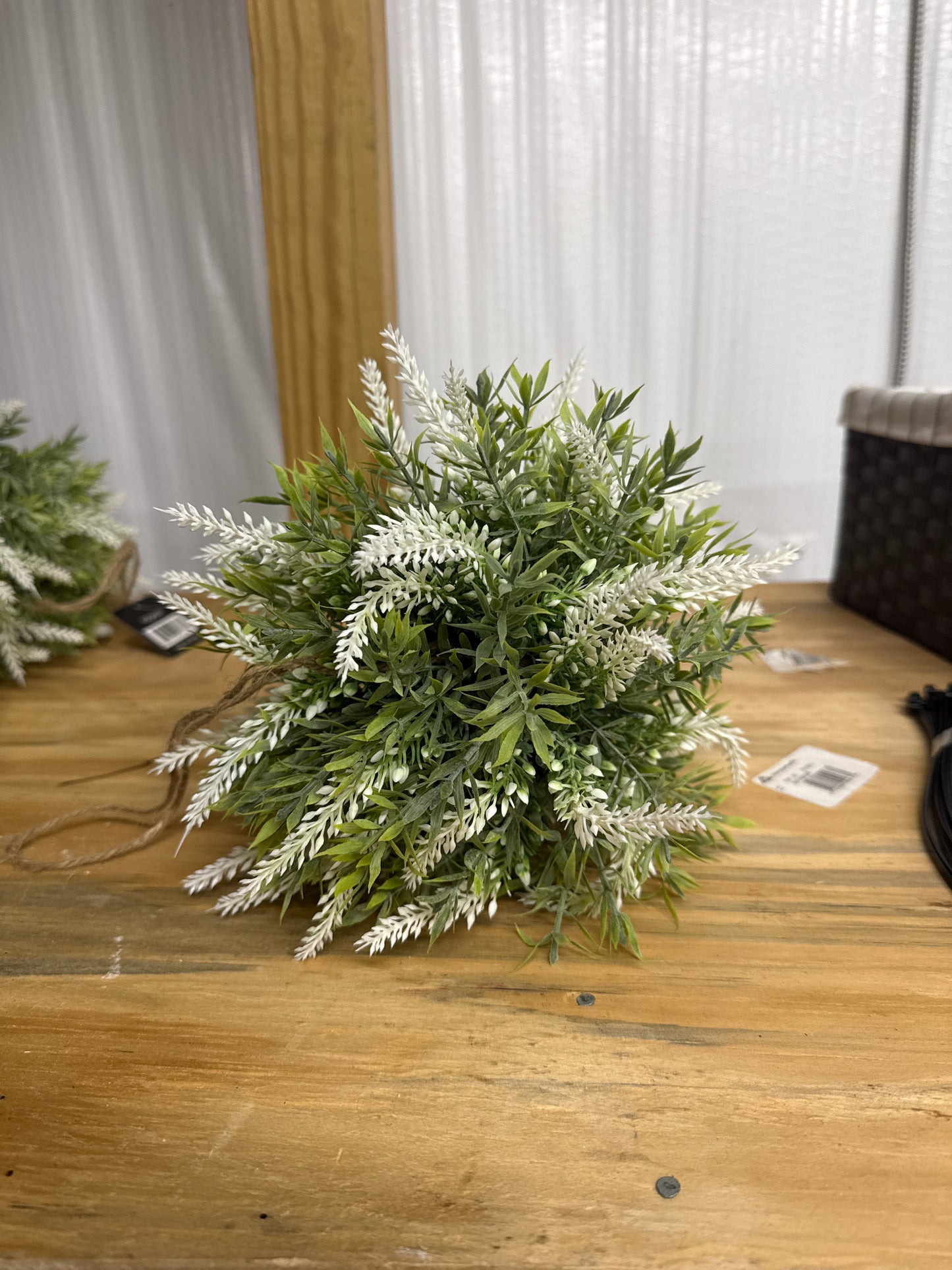 Faux Lavender & Greenery Ball Bush