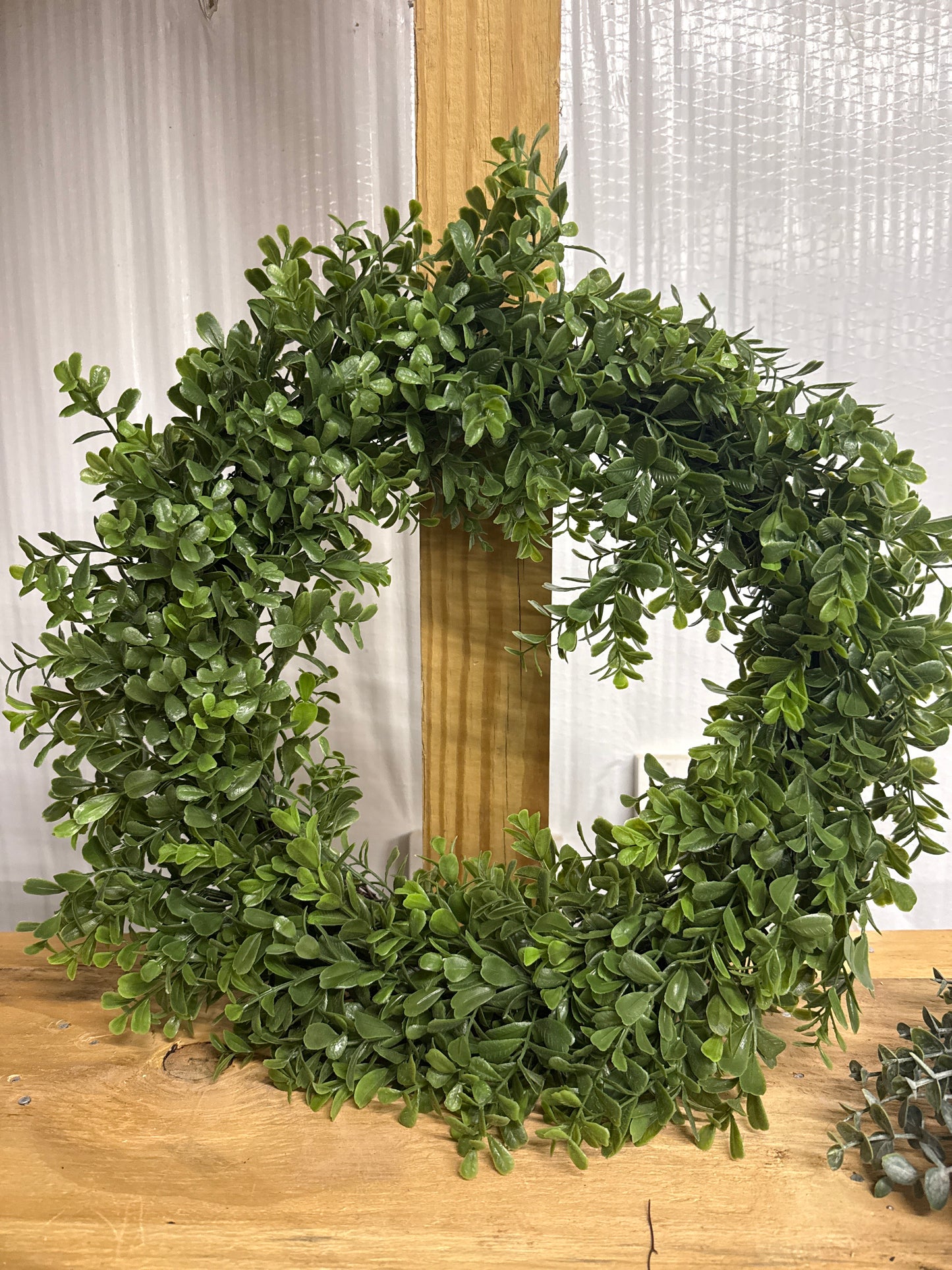 Faux Boxwood Wreath - Large