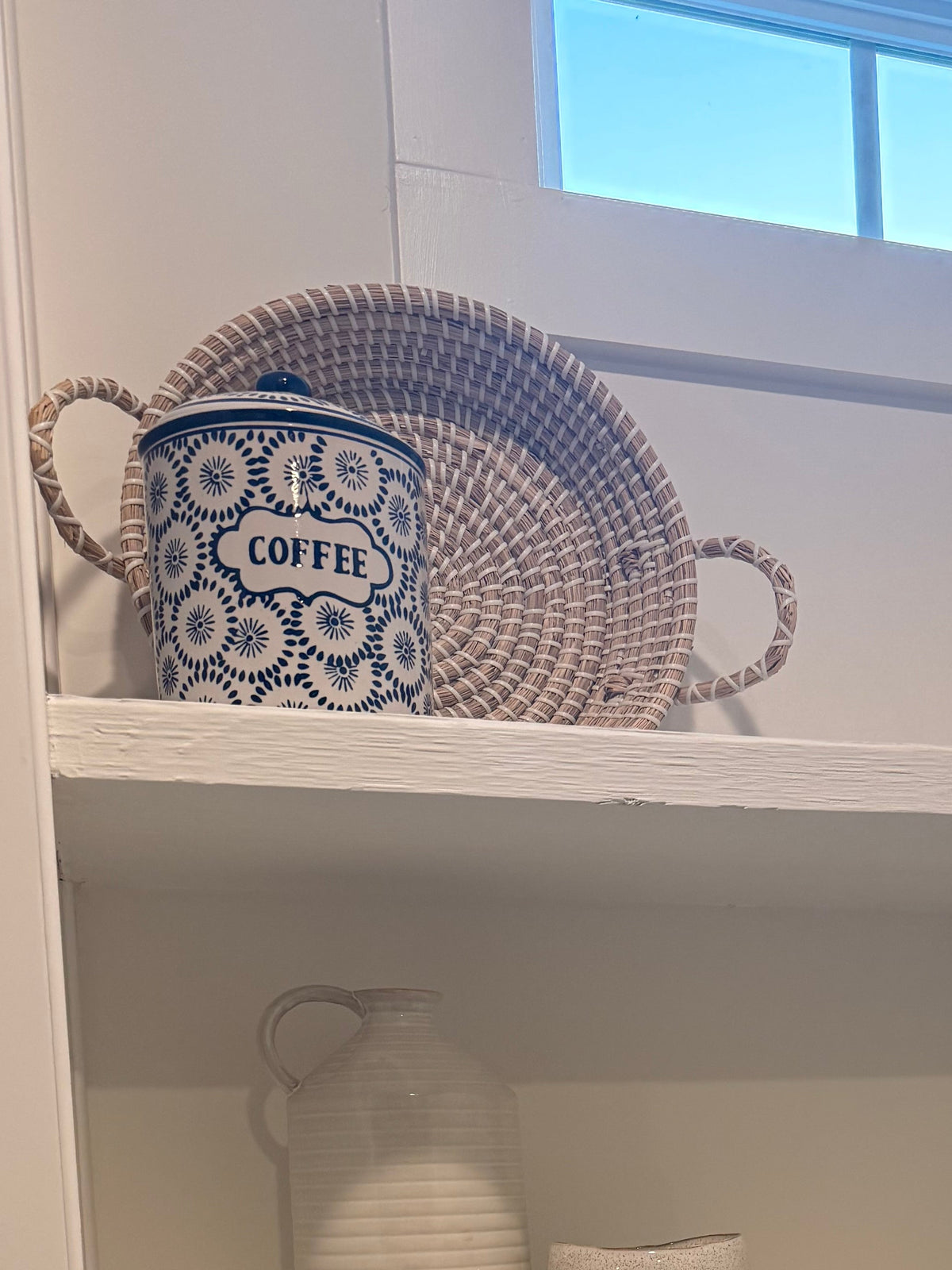 Woven Rattan Handled Tray