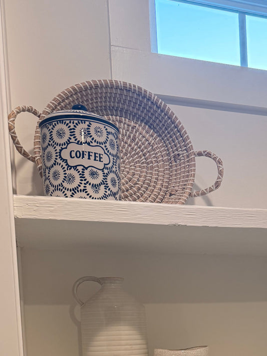 Woven Rattan Handled Tray