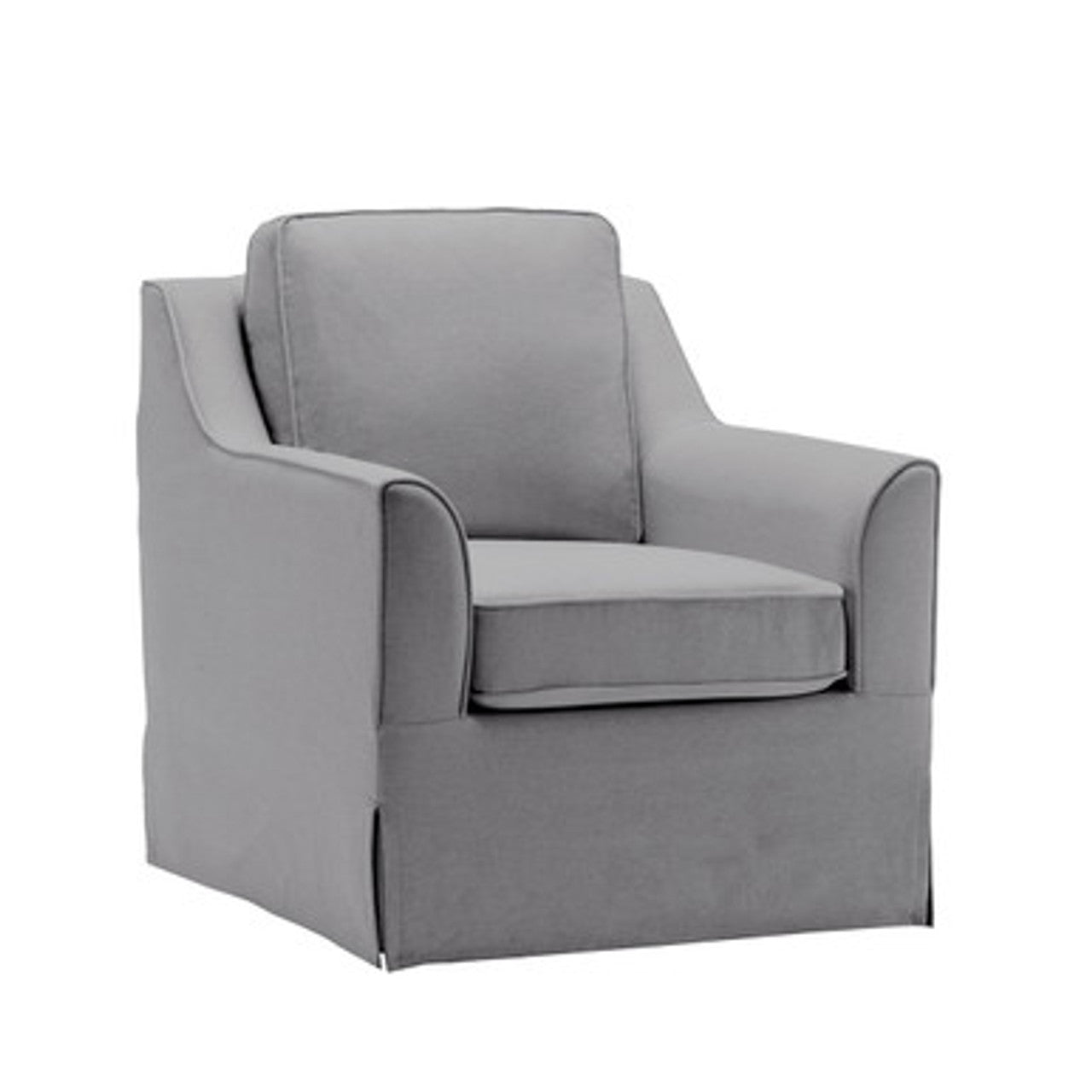 Club Swivel Chair - Light Blue