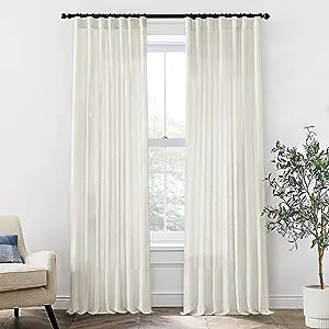 Off White Linen Curtains - 120"