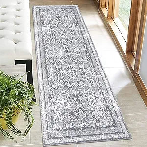 Grey Runner Oriental Rug 2'x6'