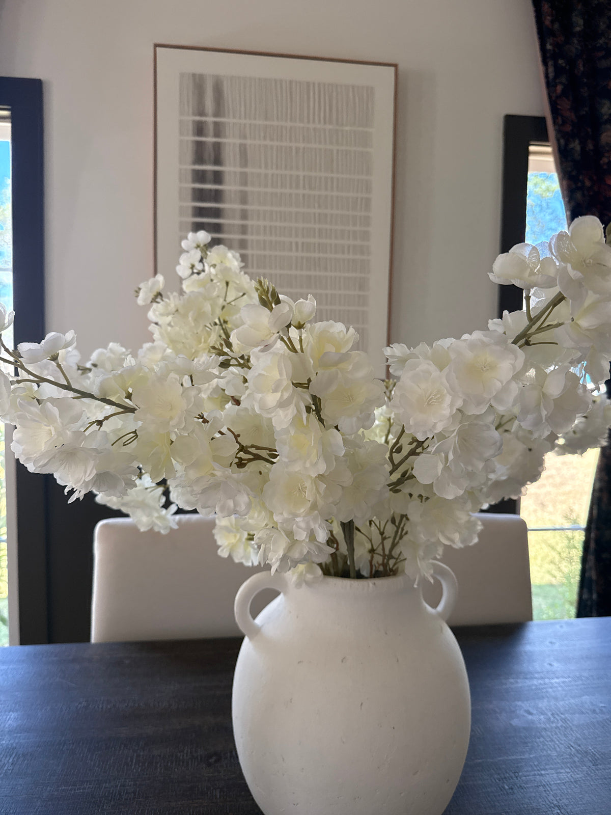 Real Touch Dense White Floral Blooms