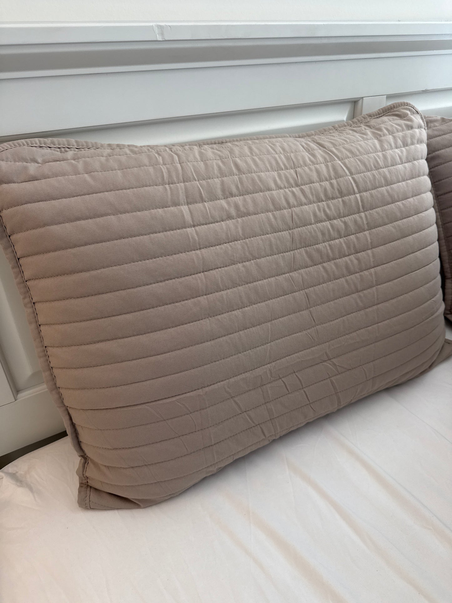 Latte Quilted Standard Sham + Pillow