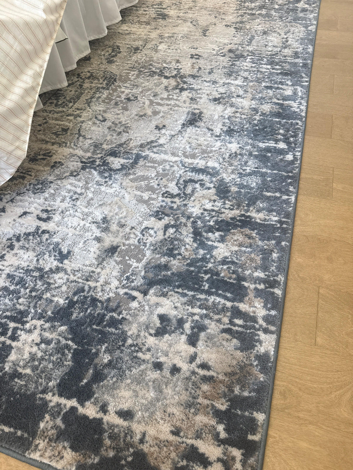 Blue and Gray Abstract Rug - 5x7