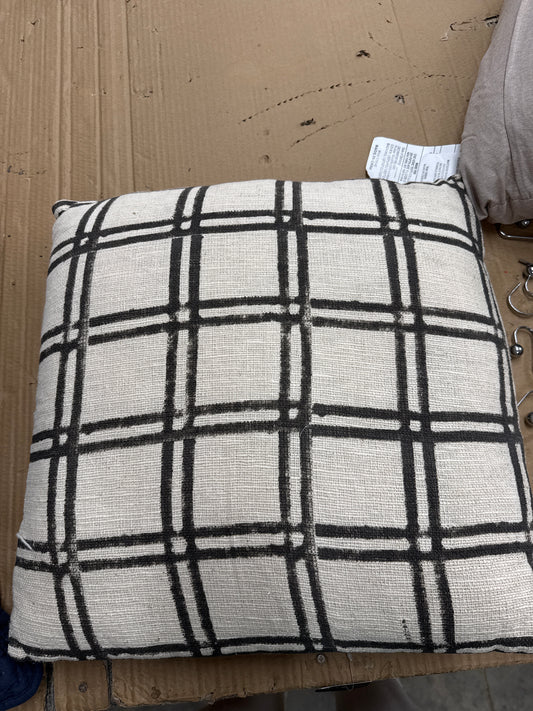 Black and White Plaid Pillow
