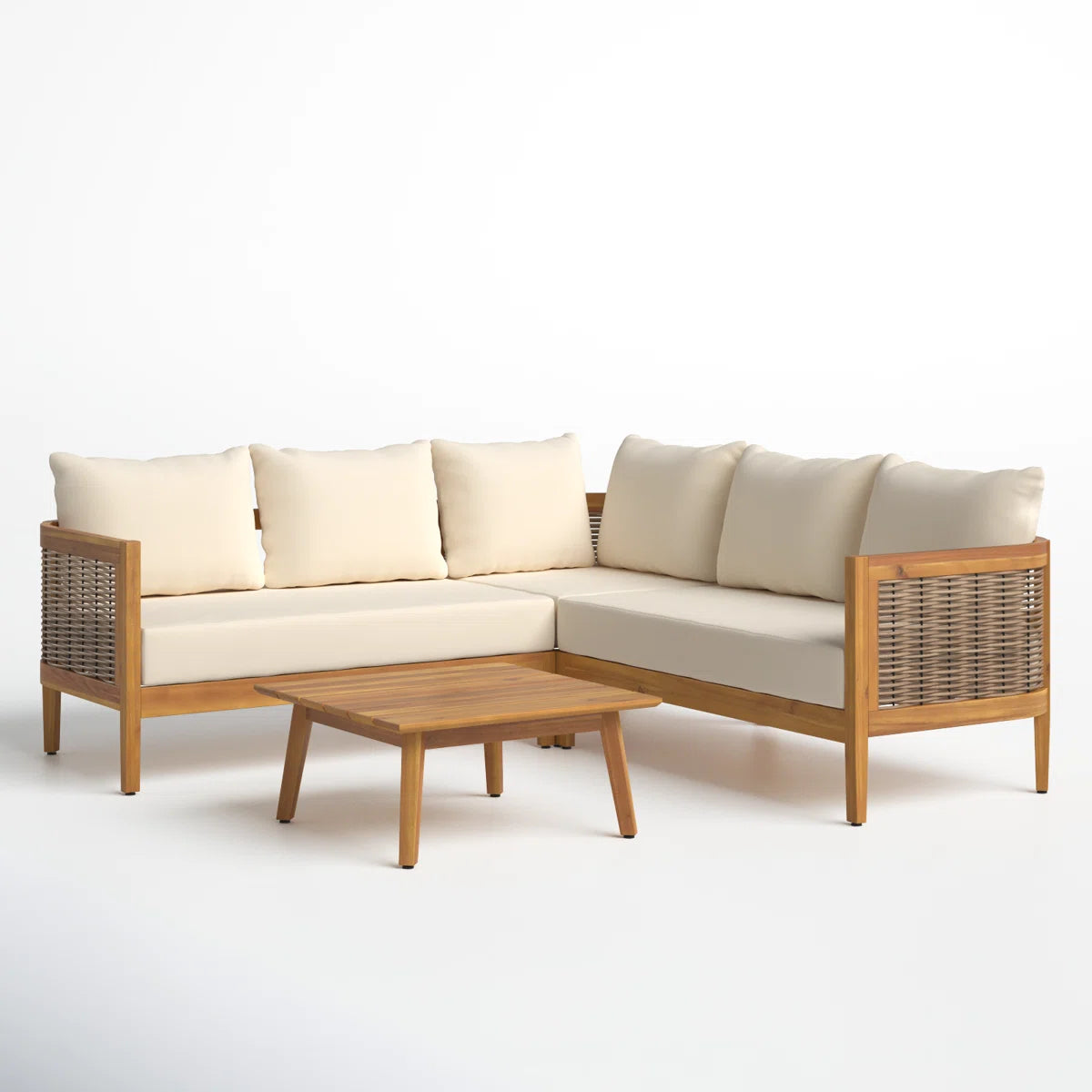 Abbeygail Acacia 5 - Person Modular Patio Conversation Set with Cushions