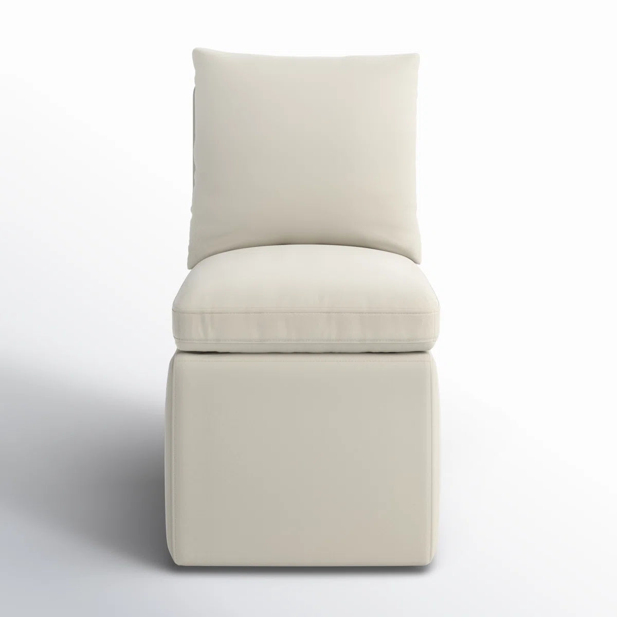 Alayaa Upholstered Side Chair in White Performance Velvet