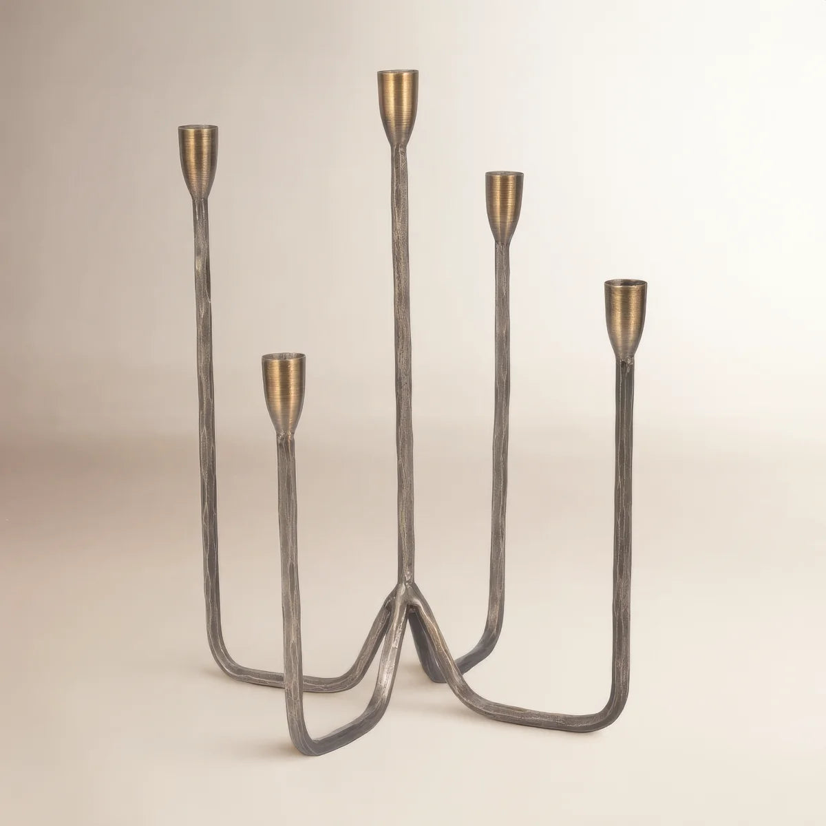 Gold Metal Candle Holder
