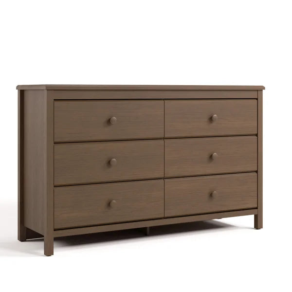 Hazelnut 6 Drawer Dresser