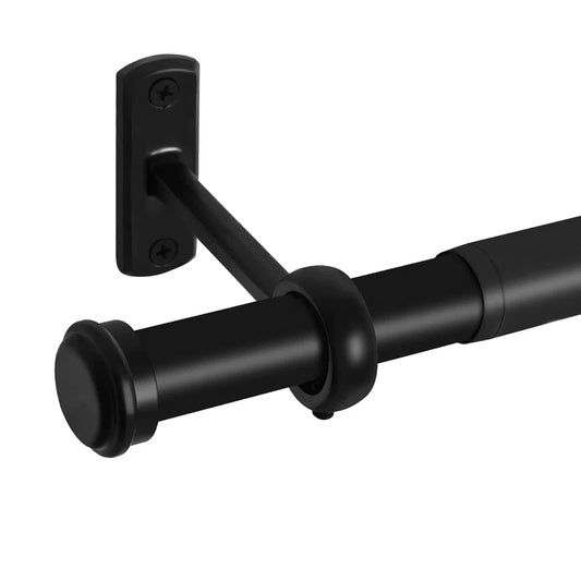 Matte Black Iron Curtain Rod 144"