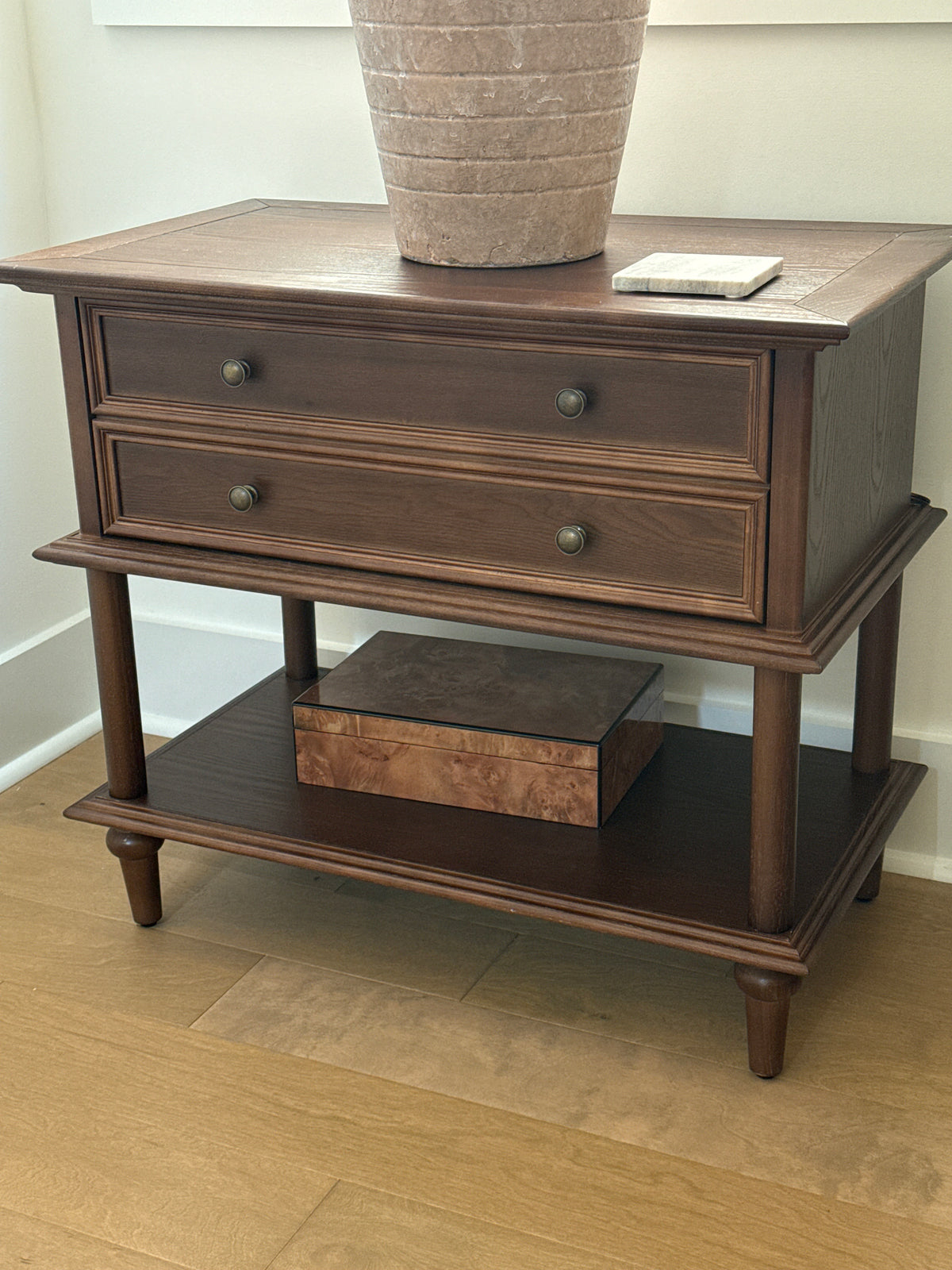 Walnut Nightstand w/ USB
