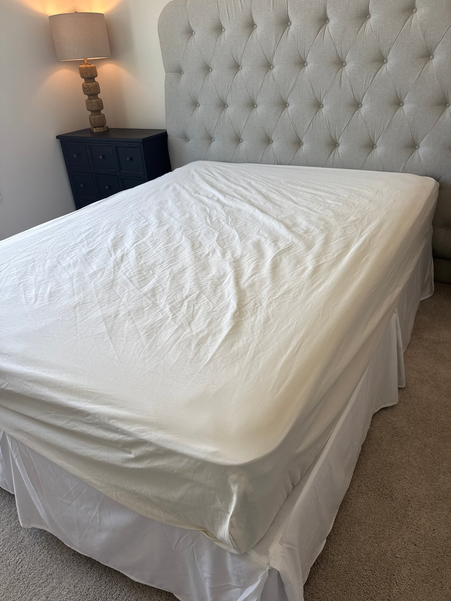 Cream Fitted Sheet - Queen