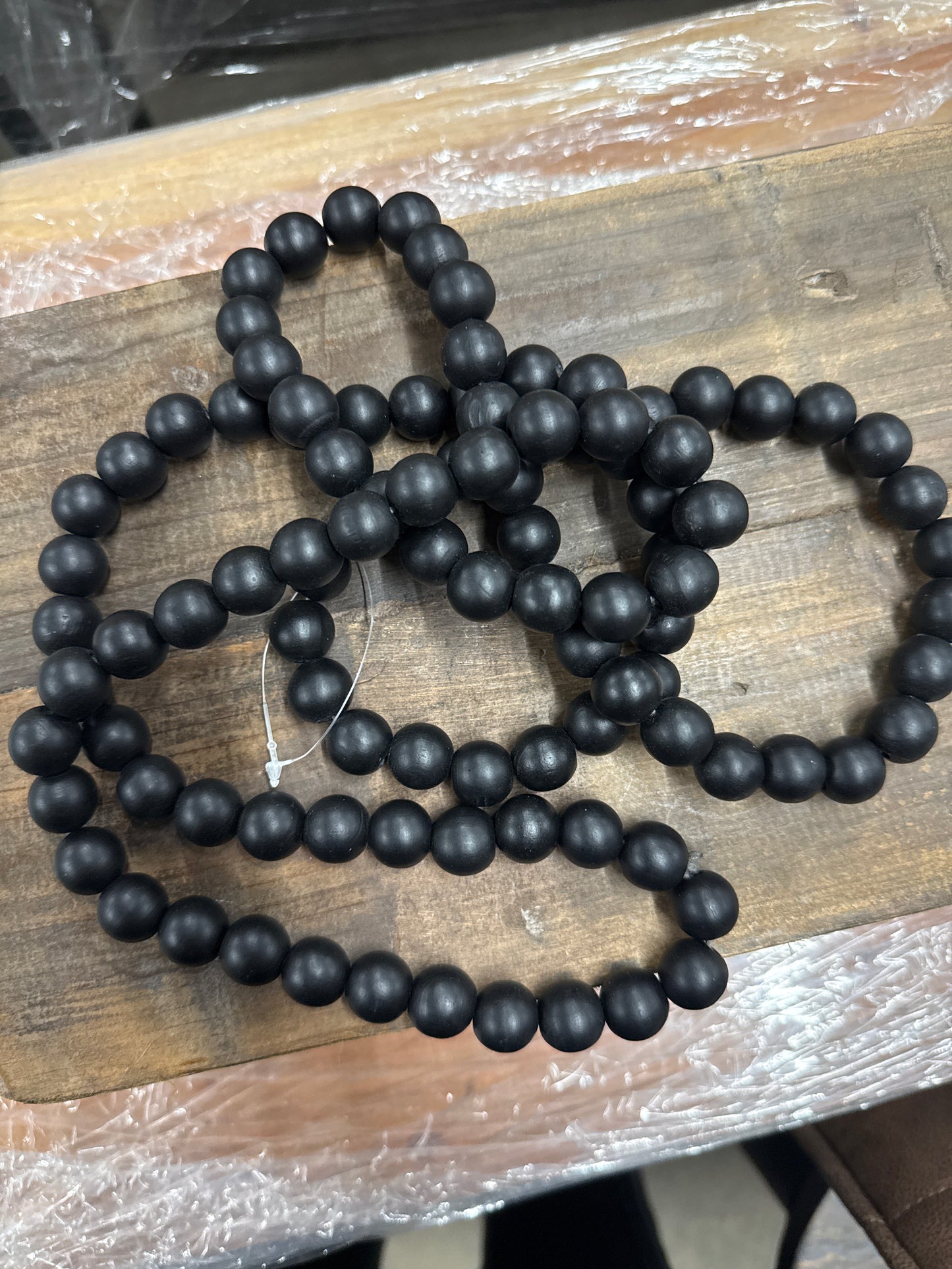Black Wood Bead Garland