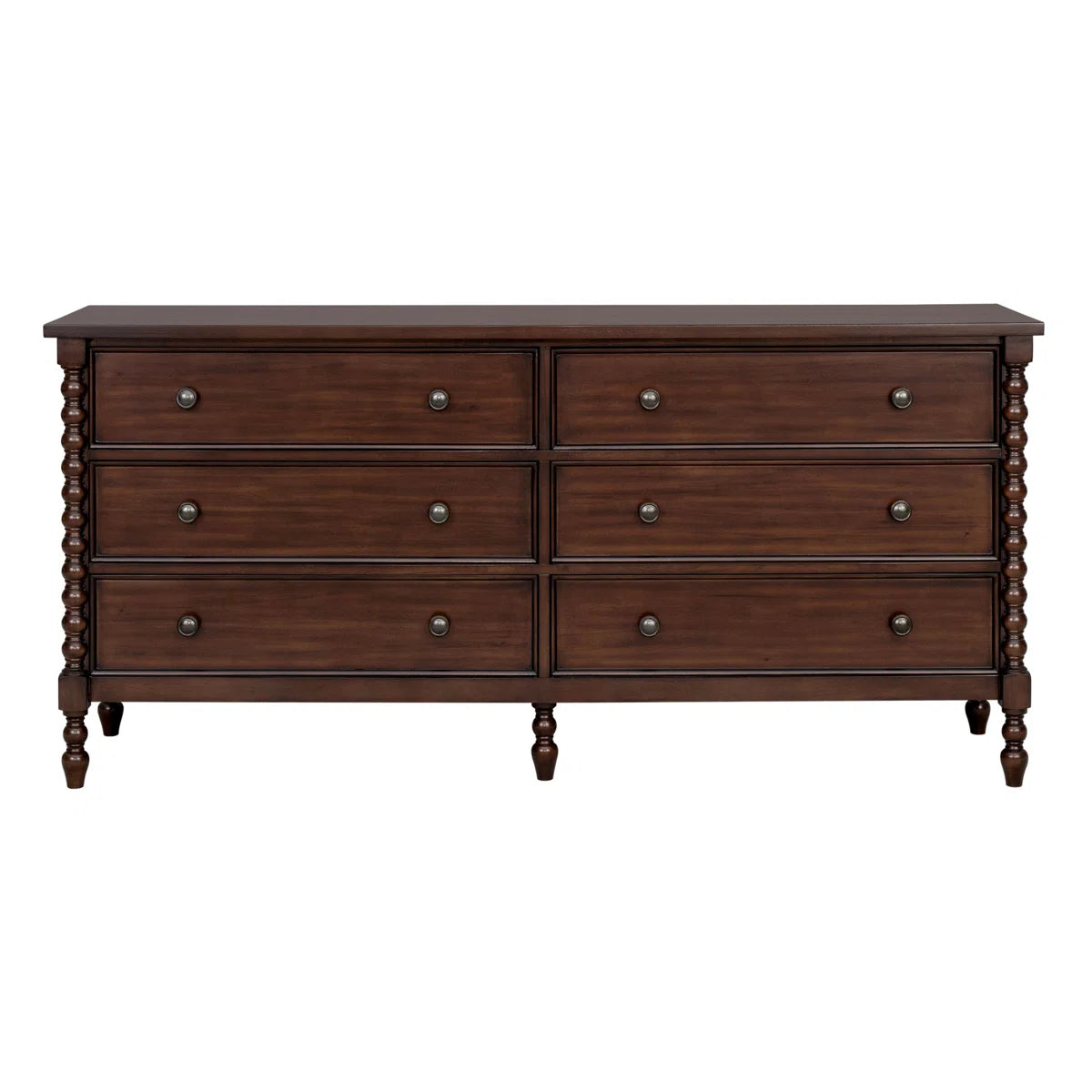 Morocco Brown 6-Drawer Wood Large Dresser
