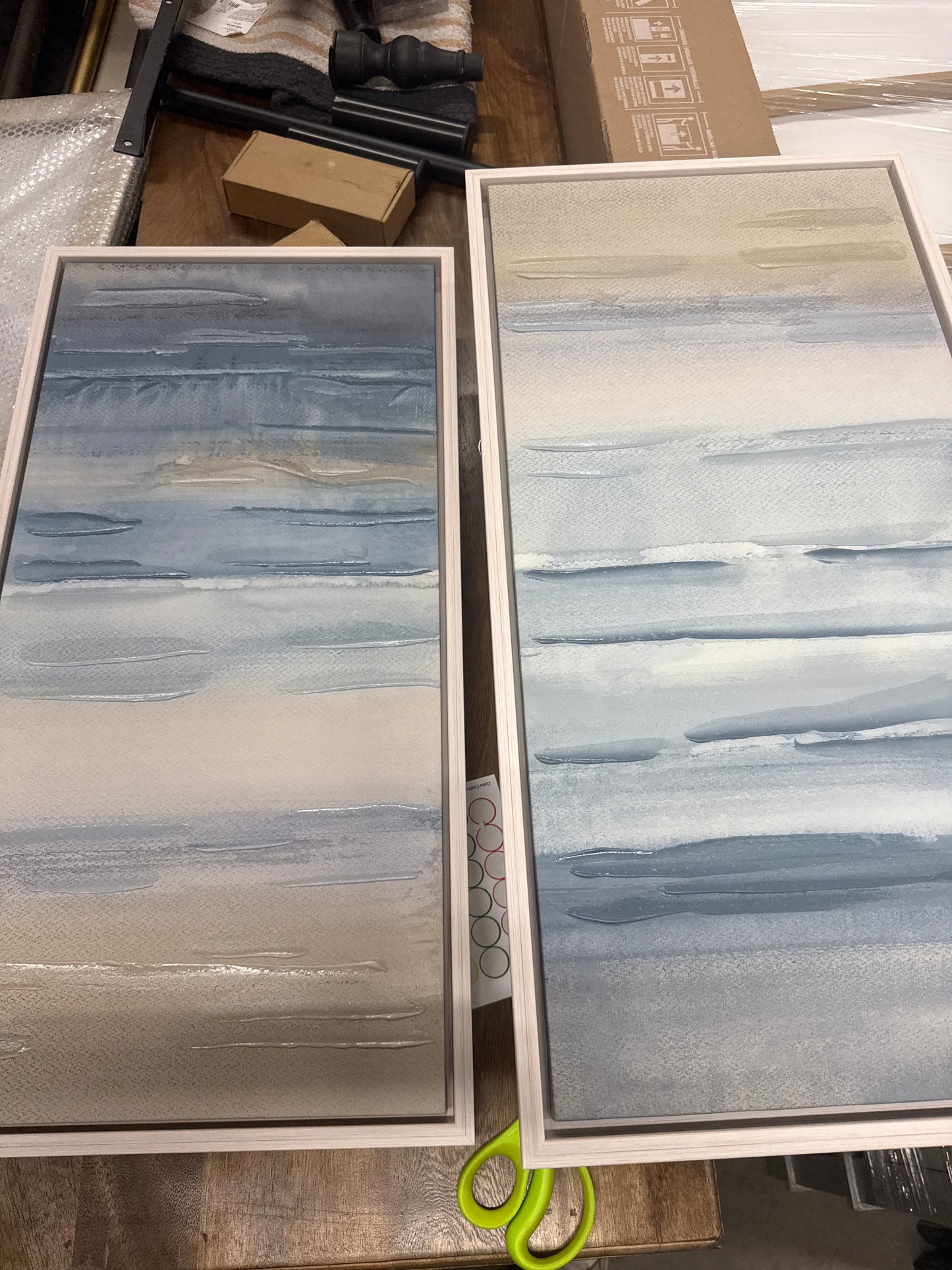 Abstract Coastal Canvas Art Set of 2