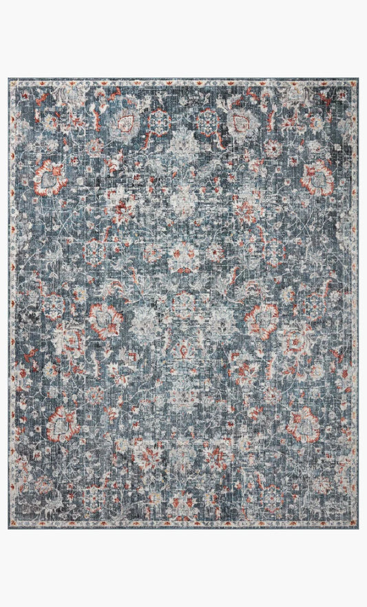 Cassandra Rug Blue/Rust 8x10