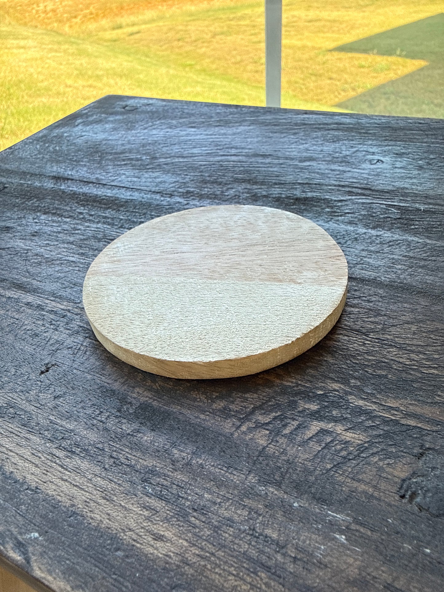 Wood Distressed Coaster