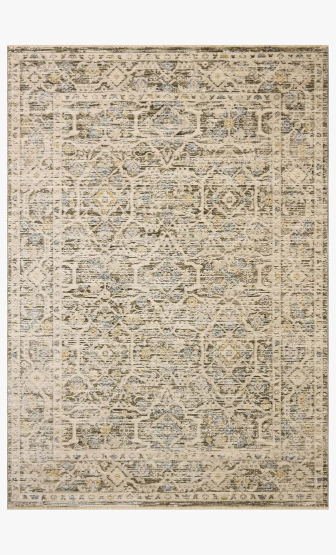 Clarisse Collection Olive/Ivory - 7'10" Round
